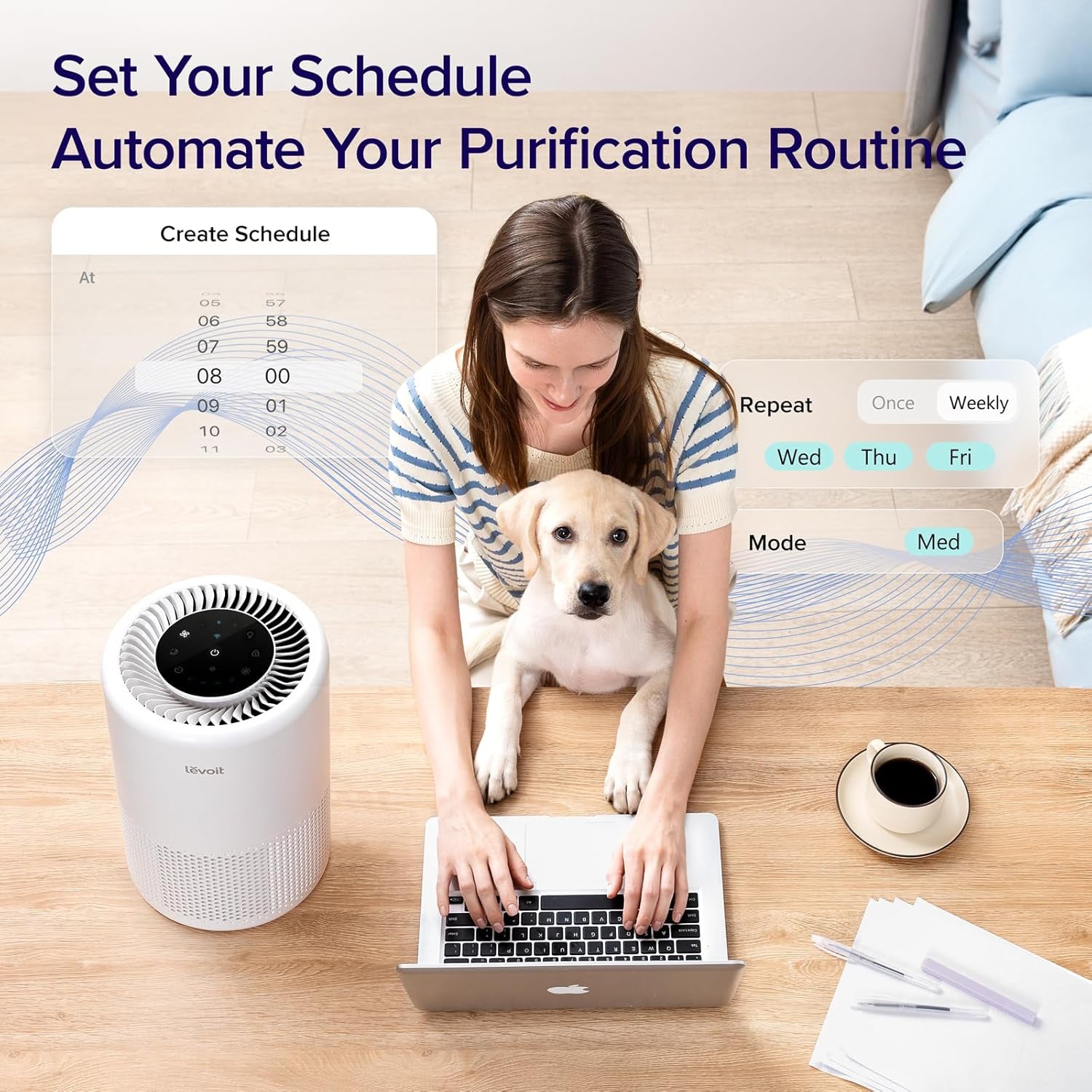 Air Purifier for Home Bedroom, Smart Wifi Alexa Control