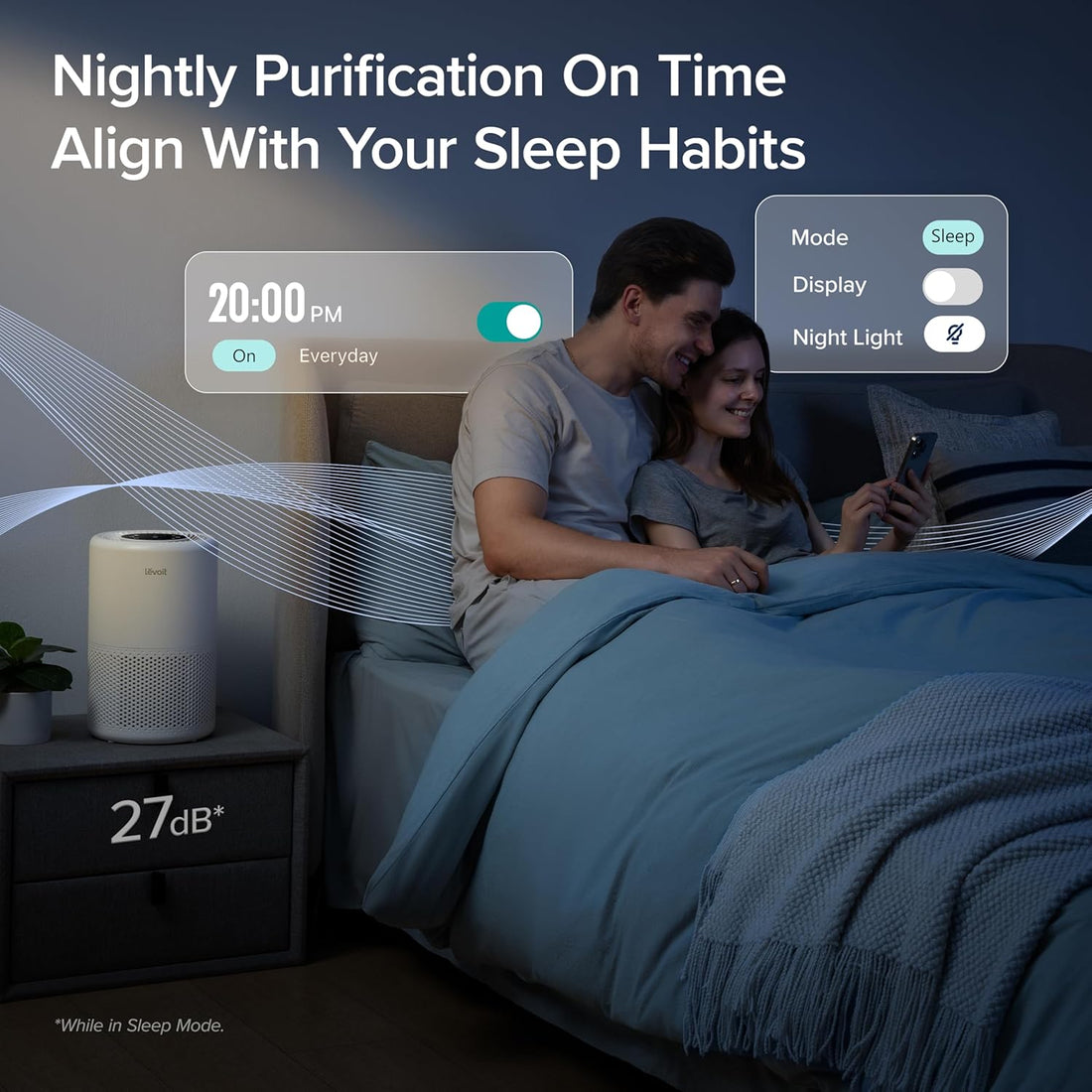 Air Purifier for Home Bedroom, Smart Wifi Alexa Control
