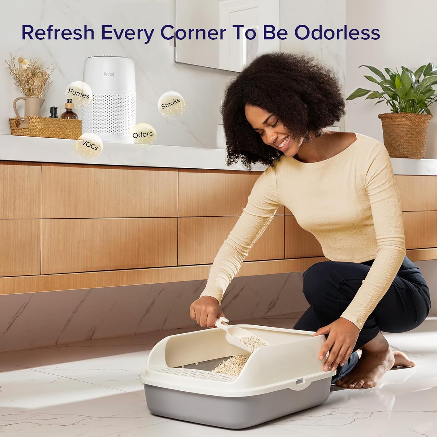 Air Purifiers for Bedroom Home, 3-In-1 Filter Cleaner with Fragrance Sponge for Better Sleep