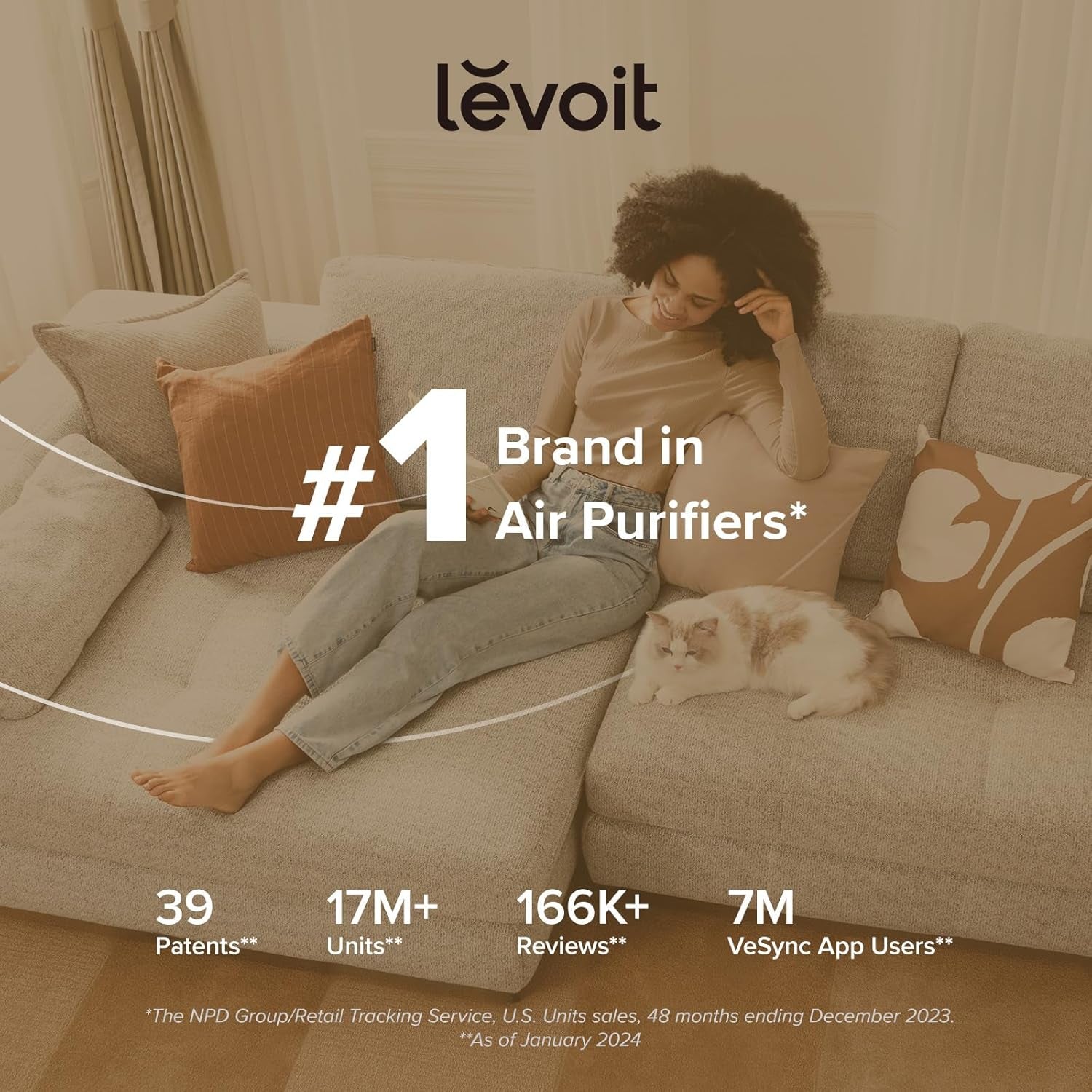 Air Purifiers for Bedroom Home, 3-In-1 Filter Cleaner with Fragrance Sponge for Better Sleep